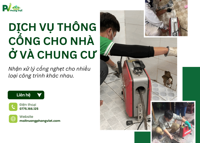 Dịch vụ thông cống nghẹt Quận Phú Nhuận