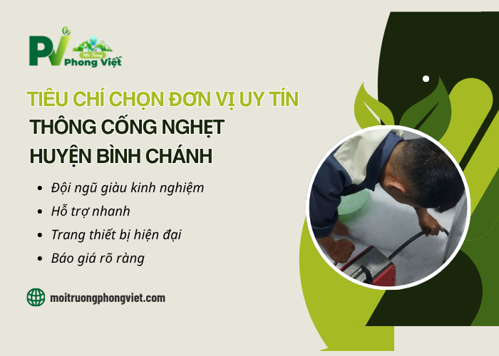 Một số tiêu chí dễ dàng chọn đơn vị thông cống uy tín huyện Bình Chánh