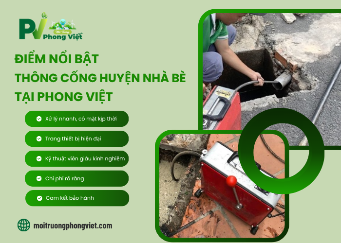 Các điểm nổi bật thông cống tại môi trường Phong Việt