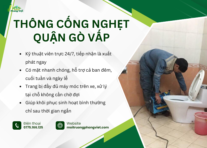 Thông cống nghẹt Quận Gò Vấp
