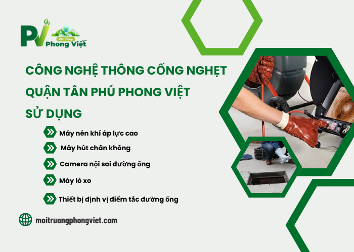 Một số công nghệ thông cống nghẹt Phong Việt tại Quận Tân Phú