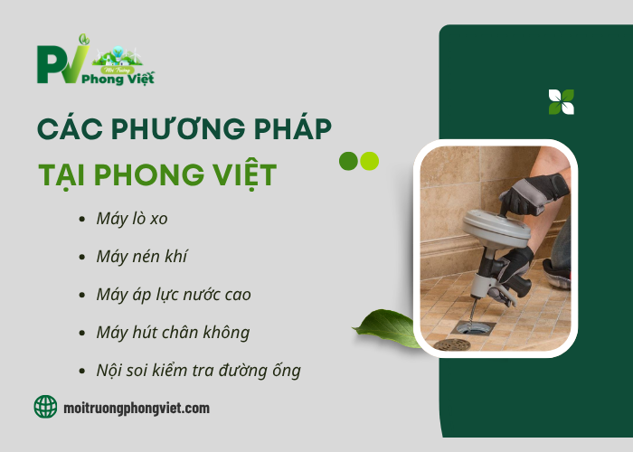 Những phương pháp thường áp dụng thông cống tại Phong Việt