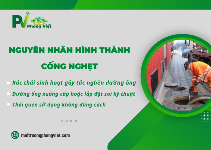Nguyên nhân phổ biến gây nghẹt cống trong sinh hoạt hằng ngày