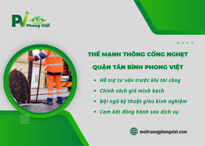 Phong Việt – lựa chọn tin cậy cho thông cống nghẹt Tân Bình