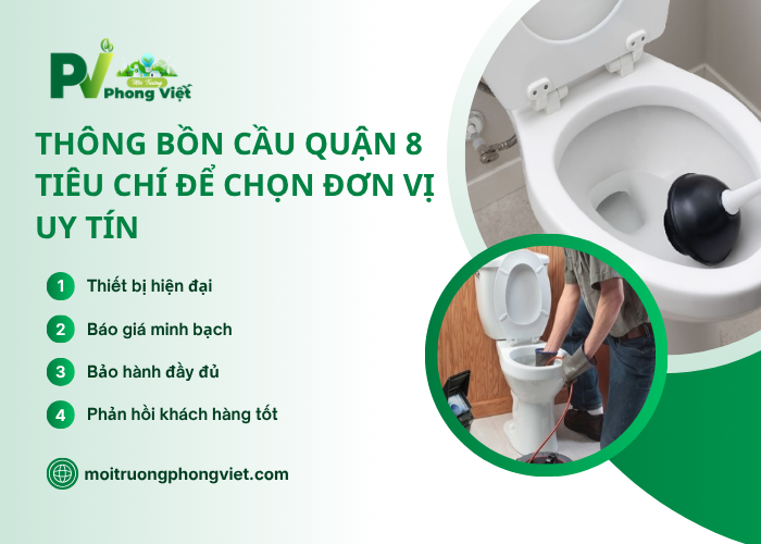 Các tiêu chí lựa chọn đơn vị uy tín thông bồn cầu Quận 8