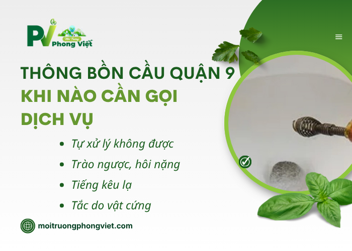 Một số trường hợp nên gọi thông bồn cầu Quận 9