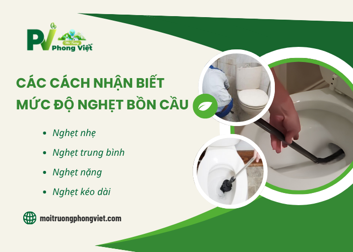 Một số cách nhận biết các mức độ nghẹt bồn cầu