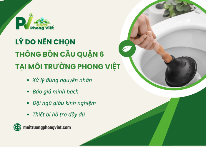 Những lý do nên lựa chọn thông bồn cậu Quận 6 tại Phong Việt