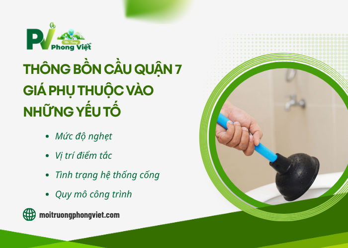 Chi phí thông bồn cầu quận 7 còn phụ thuộc yếu tố khác nhau
