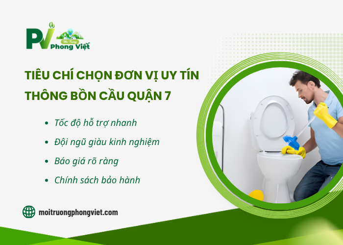 Một số tiêu chí chọn đơn vị uy tín thông bồn cầu Quận 7