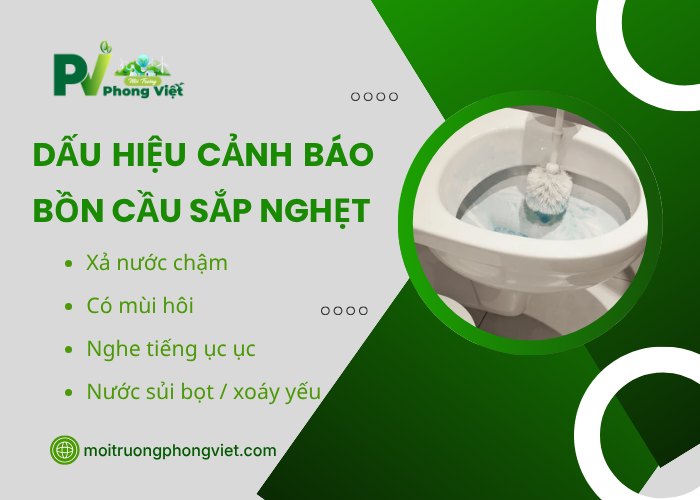 Các dấu hiệu cảnh báo bồn cầu sắp nghẹt