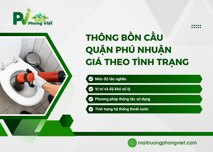 Thông tắc bồn cầu Phú Nhuận chi phí phụ thuộc tình trạng thực tế