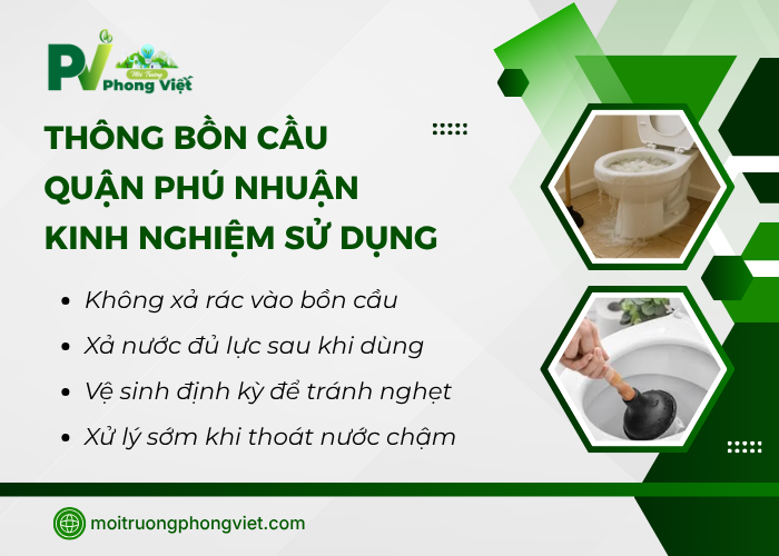 Mẹo sử dụng bồn cầu hạn chế sự cố tại Phú Nhuận
